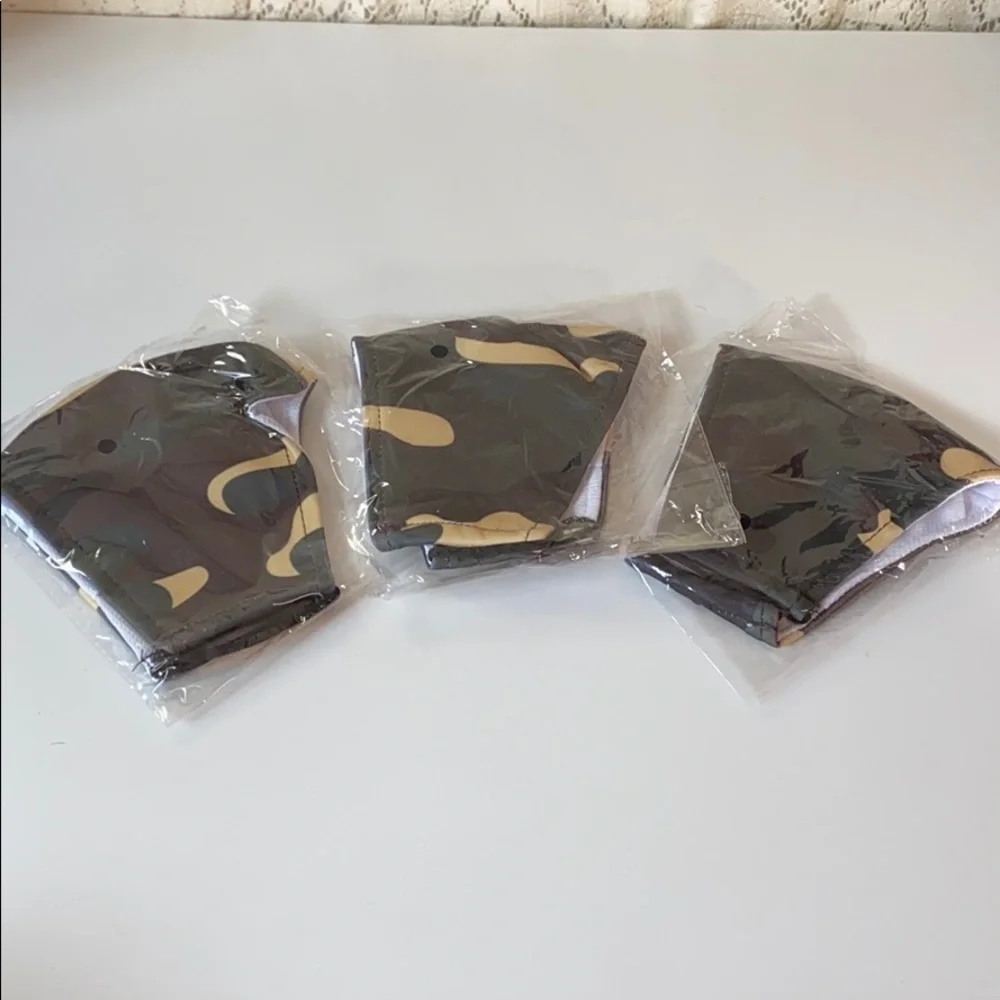 3 Camouflage Face Masks With Filter Slot